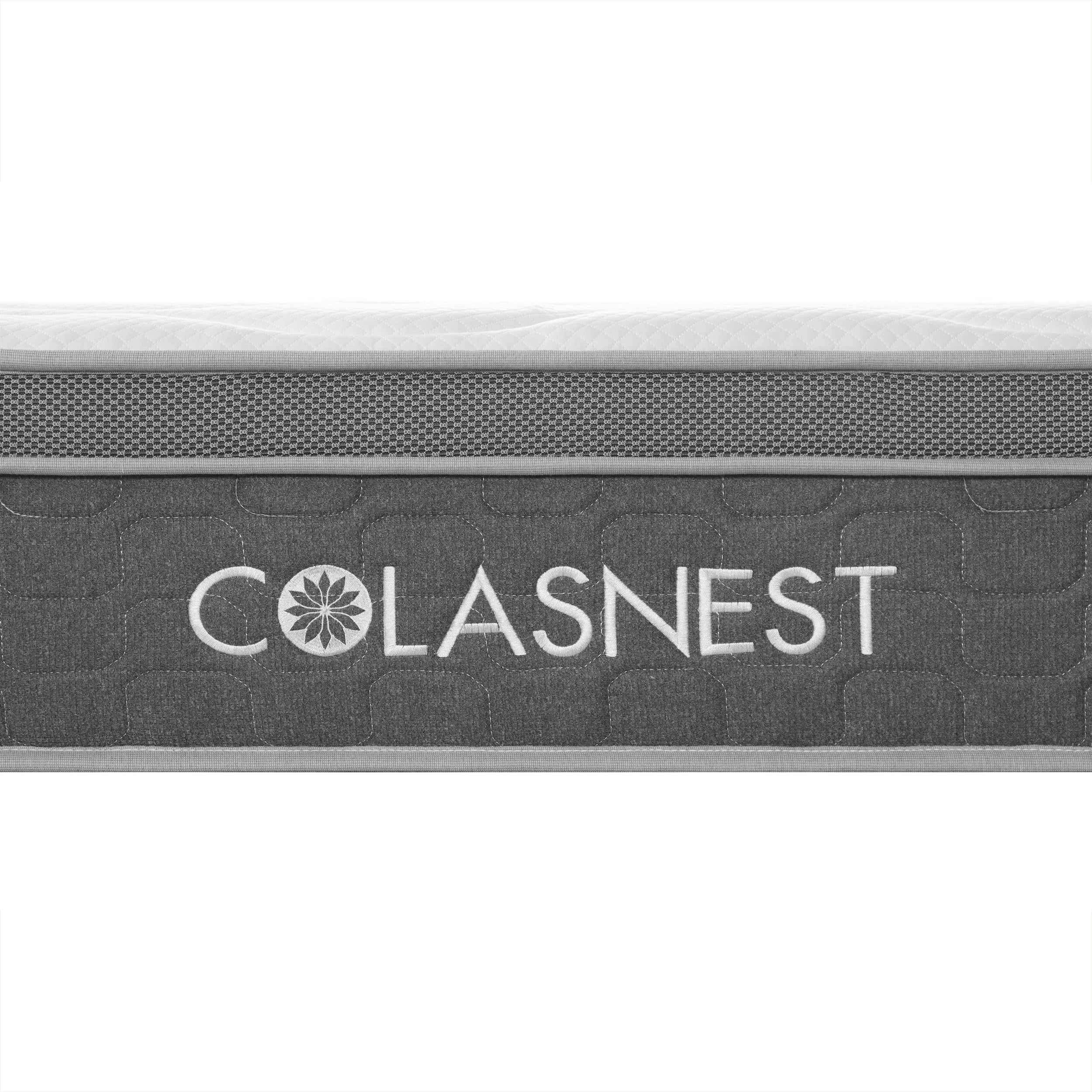 COLASNEST 10" 4D Breatheflow Hybrid Mattress | Medium-Firm Double-Wrapped Comfort