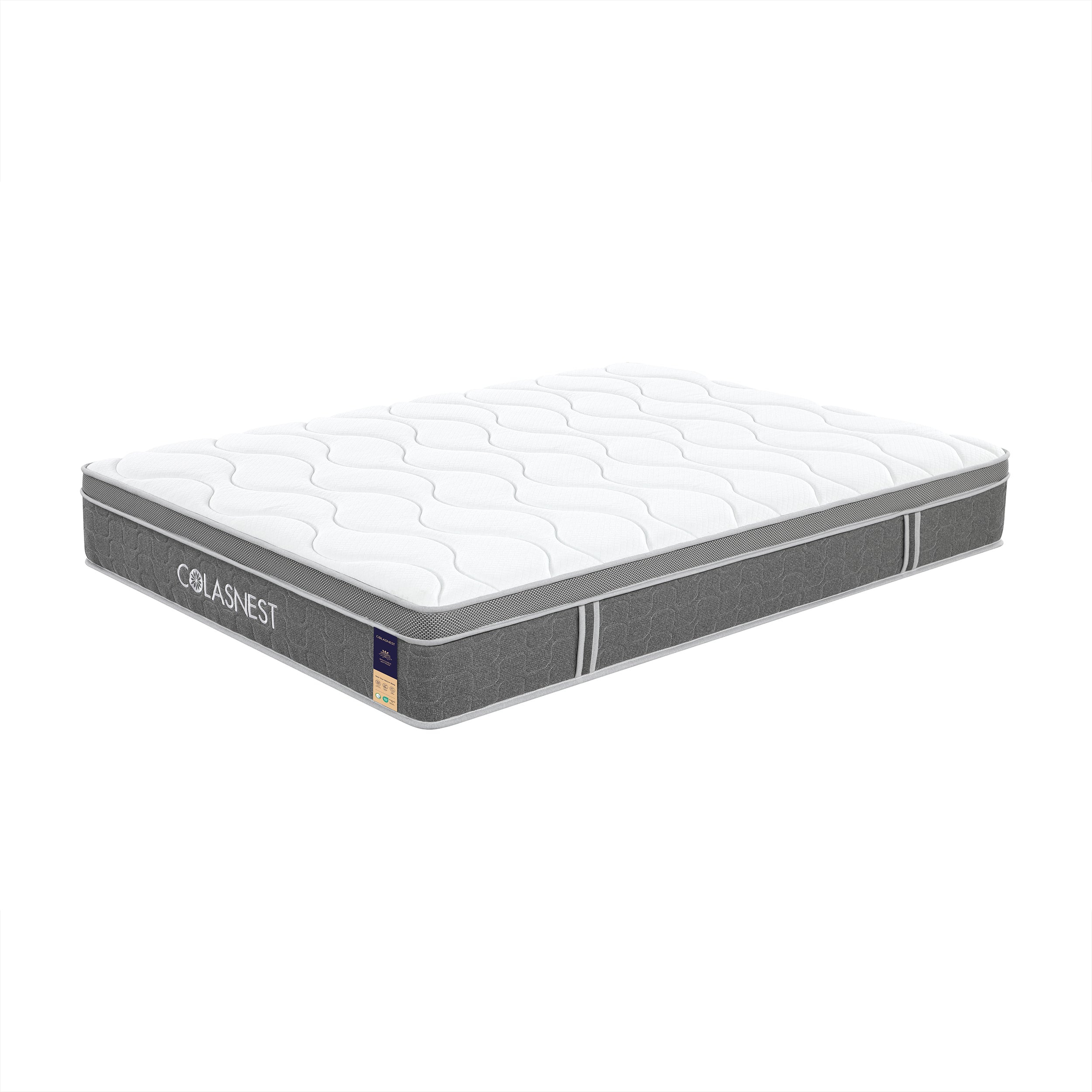COLASNEST 10" 4D Breatheflow Hybrid Mattress | Medium-Firm Double-Wrapped Comfort