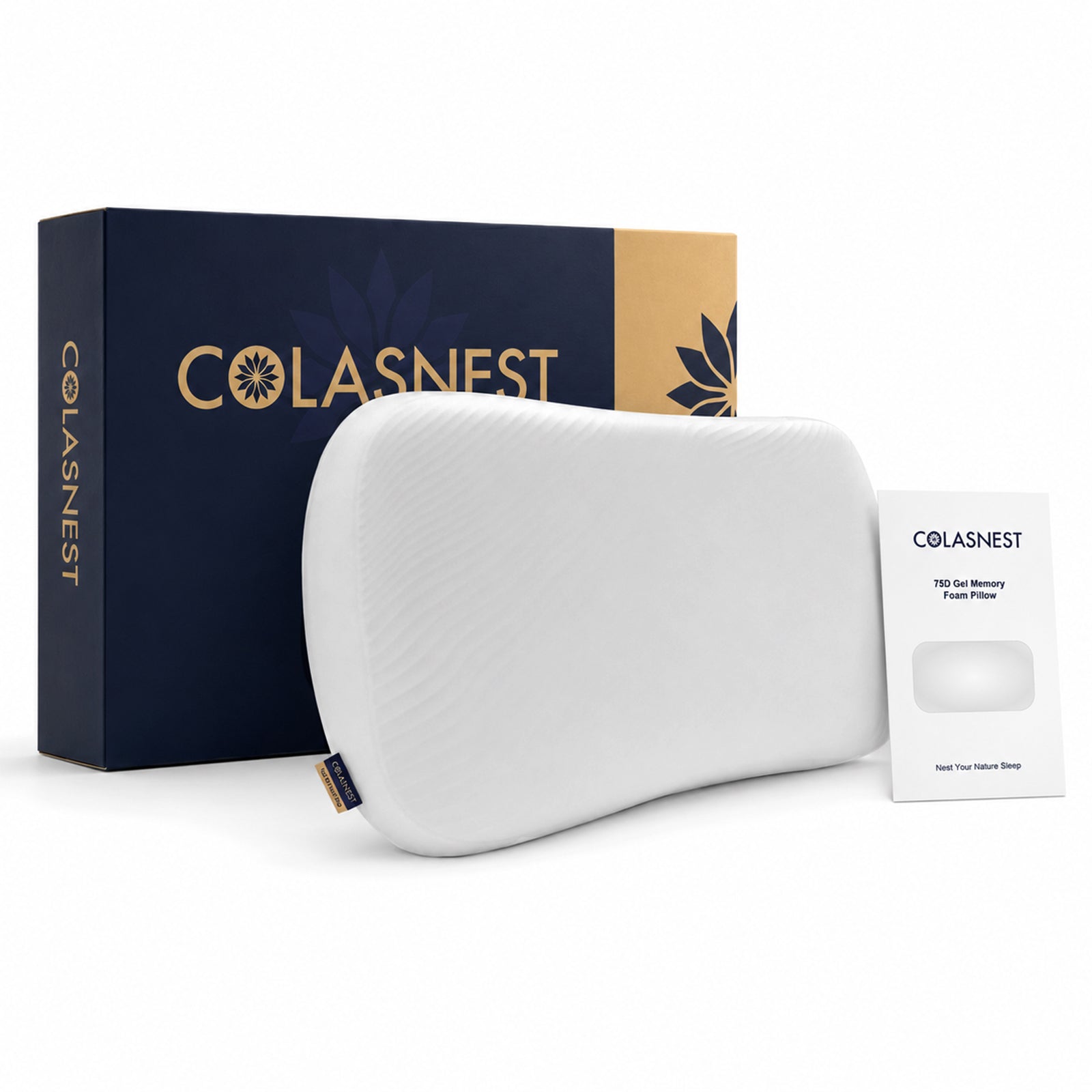 COLASNEST 75D Gel Memory Foam Pillow