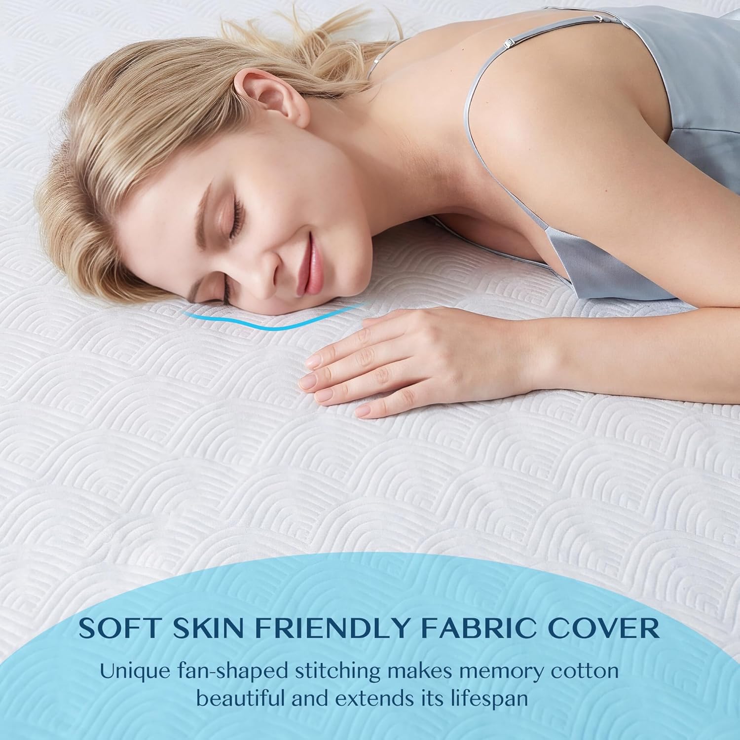 COLASNEST Ventilated Gel Memory Foam Mattress Topper | Cooling & Ergonomic Support