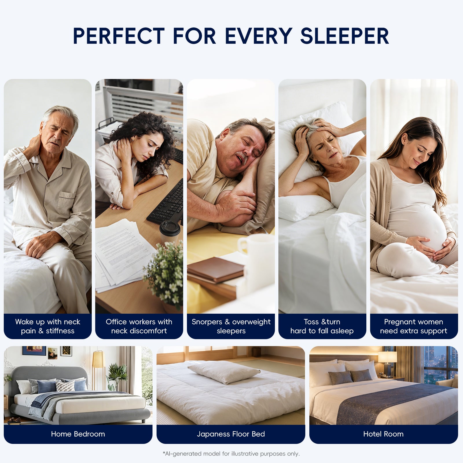 COLASNEST Zero Pressure Deep Sleep Pillow